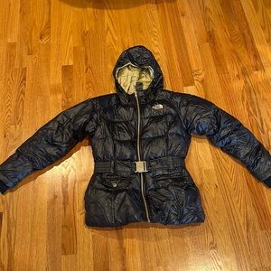 North Face Black Belted 550 Puffer Jacket